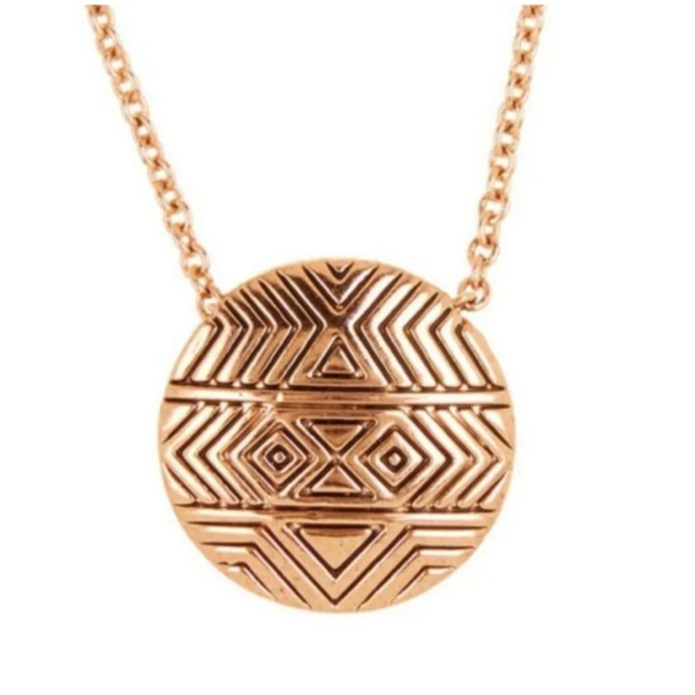 House Of Harlow 1960 Rose Gold Tholos Mosiac Necklace